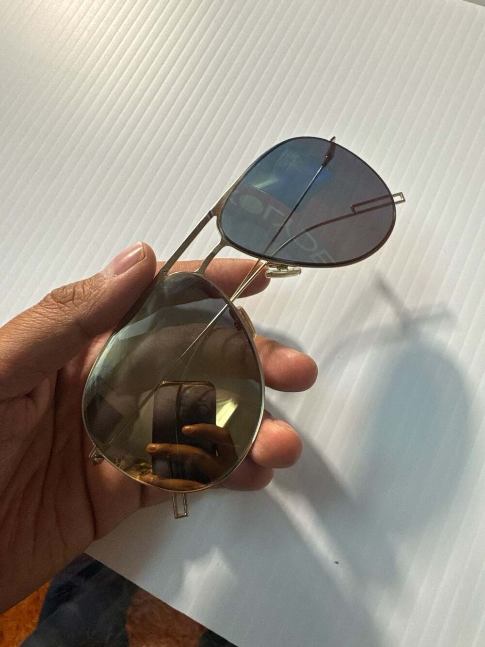 Dior Gold Tone Metal Aviators